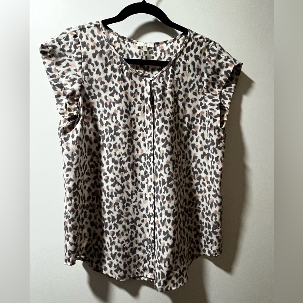 Joie Silk Leopard Women's Top Size Small